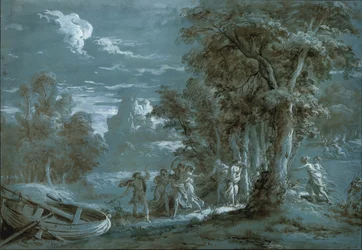 Táj egy jelenettel Fénelon Télémaque című művéből, 1780.
