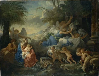 A bálványok bukása és a többi az egyiptomi menekülésben, 1775 körül.