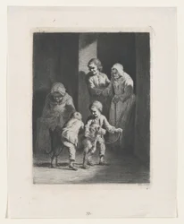 Kutyával játszó gyerekek, 1789.
