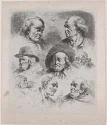 Tanulmány a nyolc fejről, 1795.