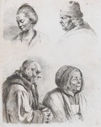 Tanulmány a négy fejről, 1770.