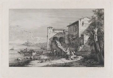 Kilátás a régi vámházra Rómában, 1807.