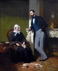 Madame Coste születésű Reboulh és fia, Alphonse Coste-Reboulh portréja