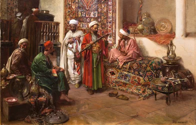 A bazárban (dátum nélkül). (Olaj, vászon)