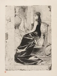 Nő feketében, kb. 1876