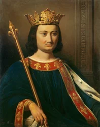 IV. Szép Fülöp (1268 - 1314), Franciaország királyának portréja. Jean-Louis Bezard (1799-1881) festménye.