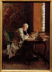 Egy költő. Ernest Meissonier (1815-1891) festménye