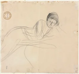 Fekvő nő verso, 1915.