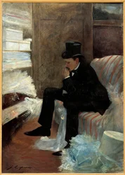 Jean Louis Forain (1852-1931) Özvegy festménye 19. század, olaj, vászon, dim. 1,41x1 m Párizs, Musee d