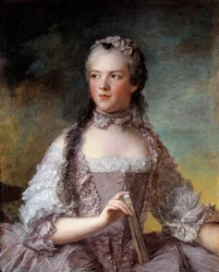 A francia Madame Adelaide (1732-1800), XV. Lajos király lányának portréja Jean-Marc (Jean Marc) Nattier festménye (1685-1766) 1749 V 0,81x0,64 m - Madame Adelaide de France portréja (1732- 1800), XV. Lajos király lánya. Jean-Marc festménye (J