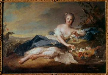A francia Madame Henriette (1727-1752) portréja Flore-ban, XV. Lajos lánya Jean Marc (Jean-Marc) Nattier (1685-1766) festménye 1742 V 0,96x1,51 m
