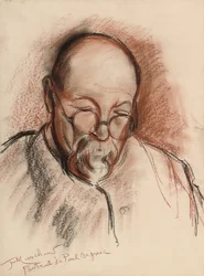 Paul Signac portréja (faszén és kréta papíron)