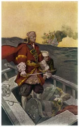 Henry Morgan (1635-1688) walesi kalóz és kalóz portréja J N Marchand (1883-1941) illusztrációja a „Sir Henry Morgan Buccaneer” 1903-ból