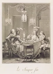A finom vacsora, 1781, metszet: I.S. Helman (1743-1809)