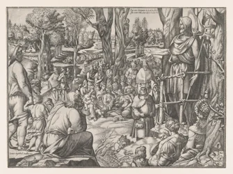 Szent János prédikál a sivatagban, 1535-55.