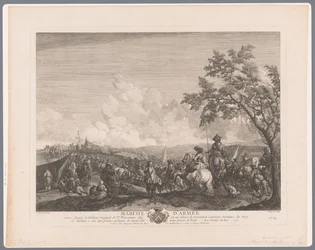 Katonák és hadvezérek egy katonai táborban; A hadsereg menete (cím a tárgyon); Metszetek Philips Wouwerman festményei nyomán (sorozatcím); A holland Philips Wouwerman művei (sorozatcím)
