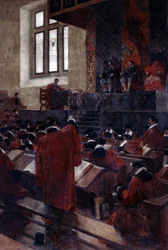 Anne du Bourg és II. Henrik a párizsi parlamentben, 1559. június 10., 1893.