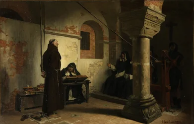 Bernard Délicieux az Inkvizíciós Törvényszék előtt, 1881 körül