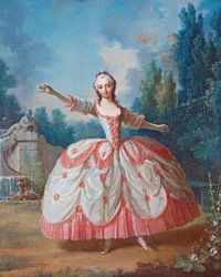 Barbara Campanini (1721-1799), La Barbarina (La Barberina) néven ismert portré - Jean Philippe Delaroche (1710-1767) festménye - 1721 - Olaj, fa - 68,5x56,5 - Magángyűjtemény