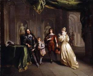 Károly király búcsút vesz gyermekeitől, 1721 körül