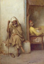 Algériai férfiak pihennek, 1882