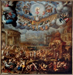 Az utolsó ítélet. Jean Cousin, az ifjabb (1522-1594) festménye. 16. század. M. 1,45 x 1,42 m