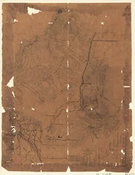 Az Elizabeth Furnace vasbirtok topográfiai térképe, Augusta Co., Va., kb. 6250 hold, 1867. aug. LOC 2005625144