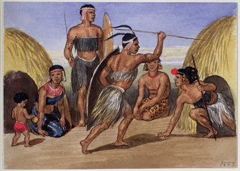Zulusok táncolnak Londonban, 1853