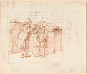 Illusztráció vázlat P.A. Heiberg "De Vonner og de Vanner" című darabja