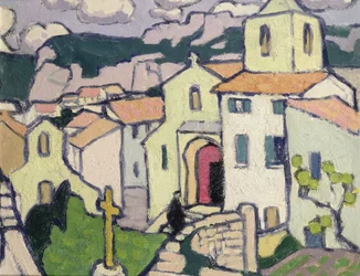 Les Baux, a pap belép templomába, 1911 körül