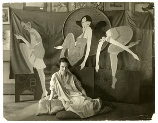 Lin a boltjában, Greenwich Village, New York, USA, 1916-20 körül (zselatin ezüst fotó)