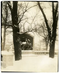 Shaw Memorial in vihar, Boston, USA, 1902-1910 körül (zselatin ezüst fotó)