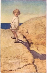 Gyermek és árnyékuk, Robert Louis Stevenson „A gyermek versek kertje” című művéből, 1885-ben (színes litó)