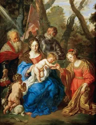 Barokk: Szent Katalin misztikus házassága Szent Lipóttal és Szent Guillaume-mal - Szent Katalin misztikus házassága Szent Lipóttal és Vilmossal, Sandrart, Joachim, von (1606-1688)