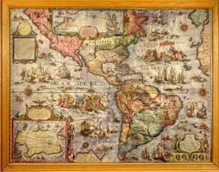 Amerika térképét Joan Blaeu készítette