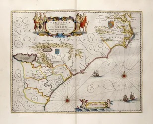 Virginia és Florida térképe, 1667