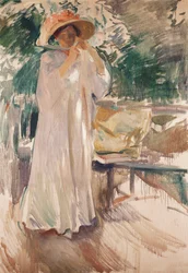 Clotilde a kertjében, 1910
