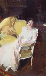 Clotilde a kanapén ül, 1910.