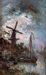 Táj malommal, 1888