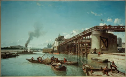 Párizs, kikötői híd a Szajnán (Le Pont de l’Estacade)