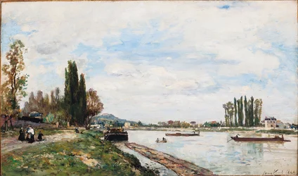 Meudon kilátása a Pont de Sevres felől, 1866