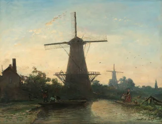 Szélmalmok Rotterdam közelében