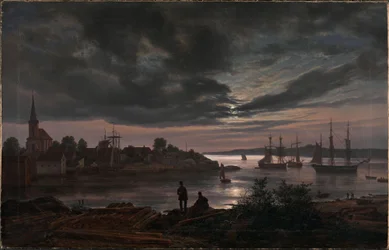 Norvég:  Larvik holdfényben Larvik holdfénynél