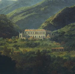 Quisisana királyi palota, Nápoly közelében, Johan Christian Clausen Dahl (1788-1857), Olaszország