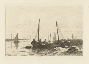 Kilátás a Zuiderzee-re Spakenburg közelében
