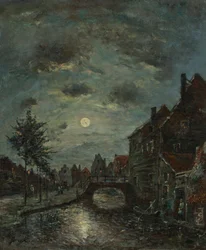 Egy belvízi csatorna Dordrechtnél, Claire de Lune.