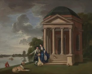 David Garrick és felesége a templománál Shakespeare-be, Hamptonba