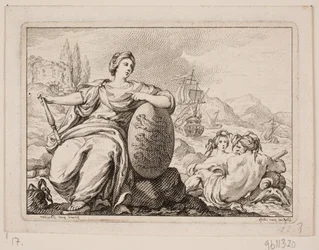 Vignet til P. H. Mallet: Dánia története I, 1758