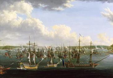 A fredrikshamni csata, 1790. május 15. olaj, vászon