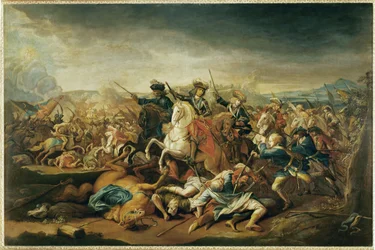 Savoyai Eugen herceg a belgrádi csatában (olaj, vászon)